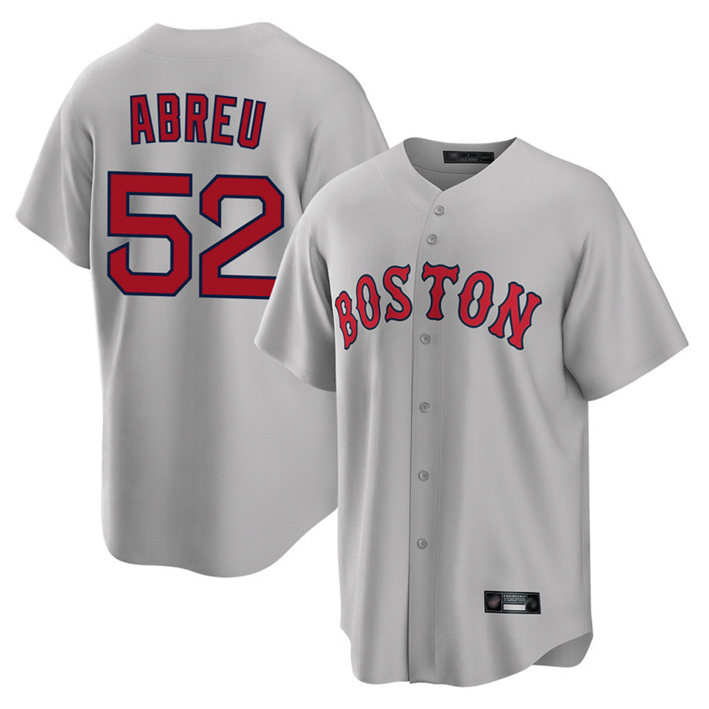 Pkot B.Red Sox #52 Wilyer Abreu Player Gray Road Home Game Stitched Jerseys