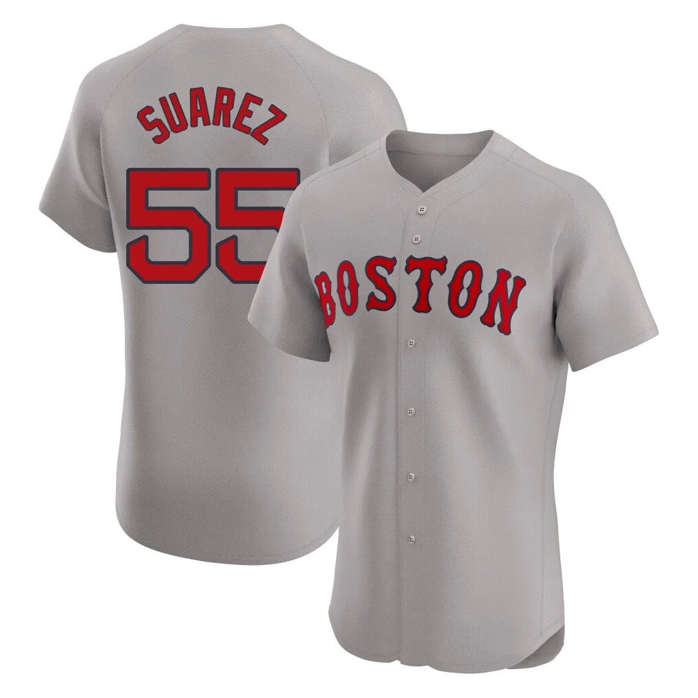 Pkot B.Red Sox #55 Ranger Suárez Player Gray Road Limited Elite Home Game Stitched Jerseys