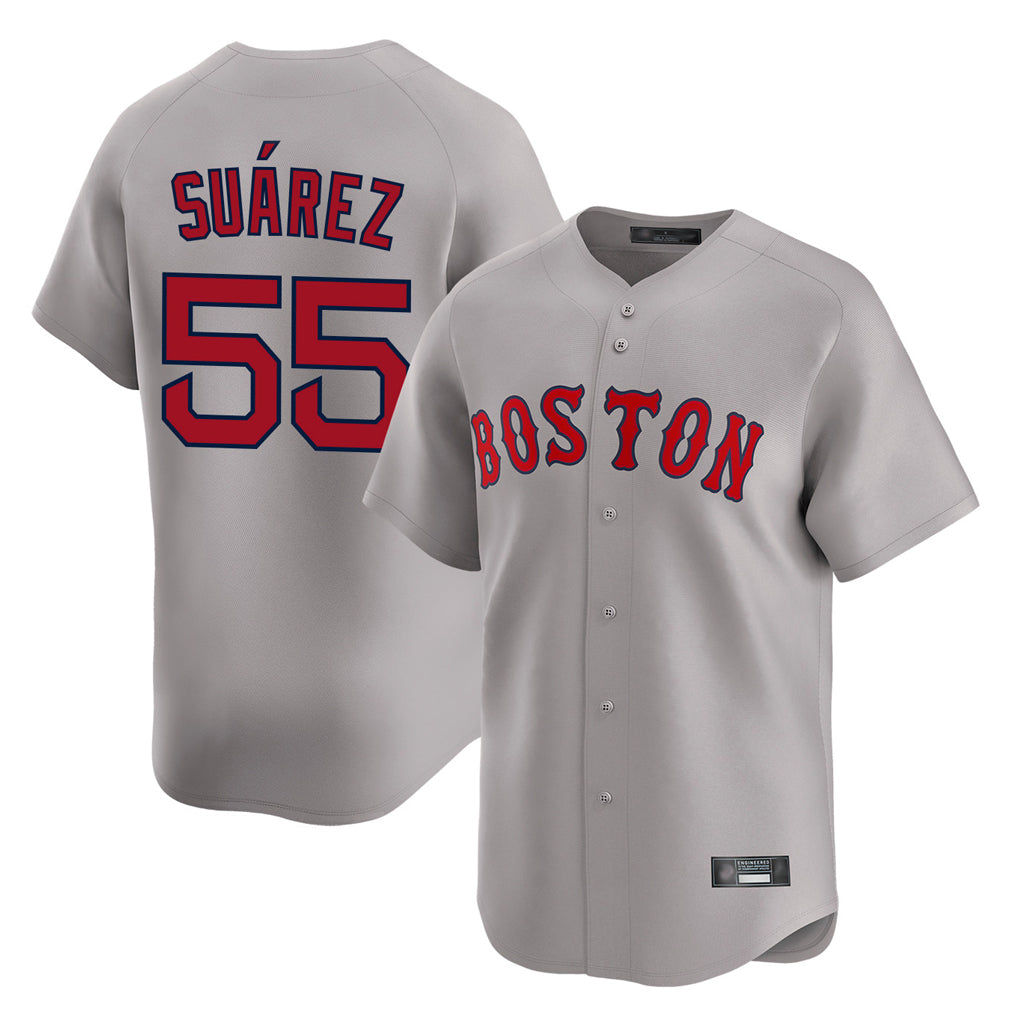 Pkot B.Red Sox #55 Ranger Suárez Player Gray Road Limited Home Game Stitched Jerseys
