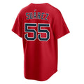 Pkot B.Red Sox #55 Ranger Suárez Player Red Home Game Stitched Jerseys