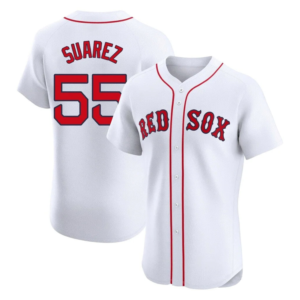 Pkot B.Red Sox #55 Ranger Suárez Player White Limited Elite Home Game Stitched Jerseys