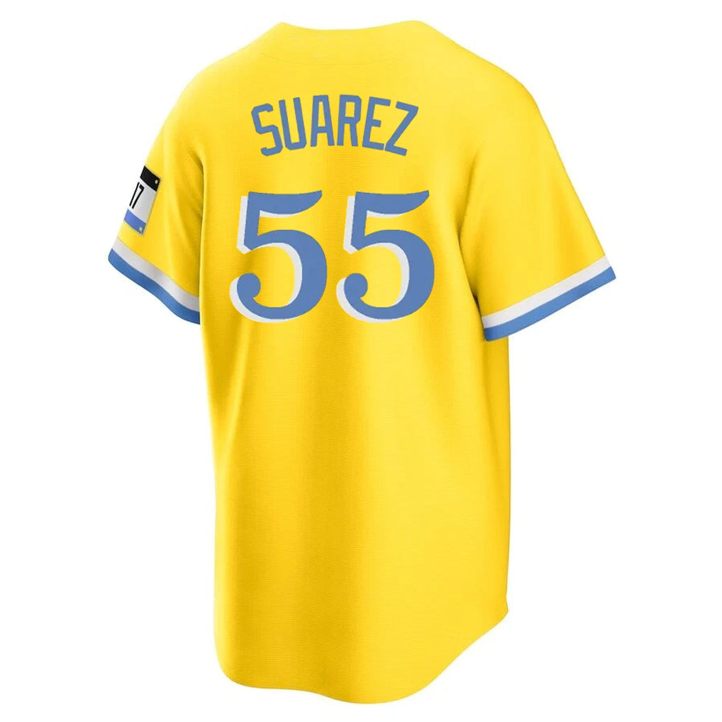 Pkot B.Red Sox #55 Ranger Suárez Player Yellow Home Game Stitched Jerseys