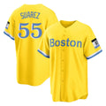 Pkot B.Red Sox #55 Ranger Suárez Player Yellow Home Game Stitched Jerseys