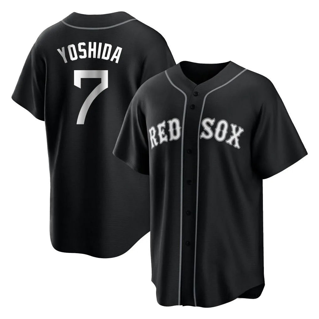 Pkot B.Red Sox #7 Masataka Yoshida Player Black Home Game Stitched Jerseys