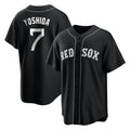 Pkot B.Red Sox #7 Masataka Yoshida Player Black Home Game Stitched Jerseys