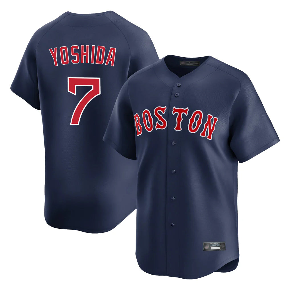 Pkot B.Red Sox #7 Masataka Yoshida Player Navy Limited Home Game Stitched Jerseys