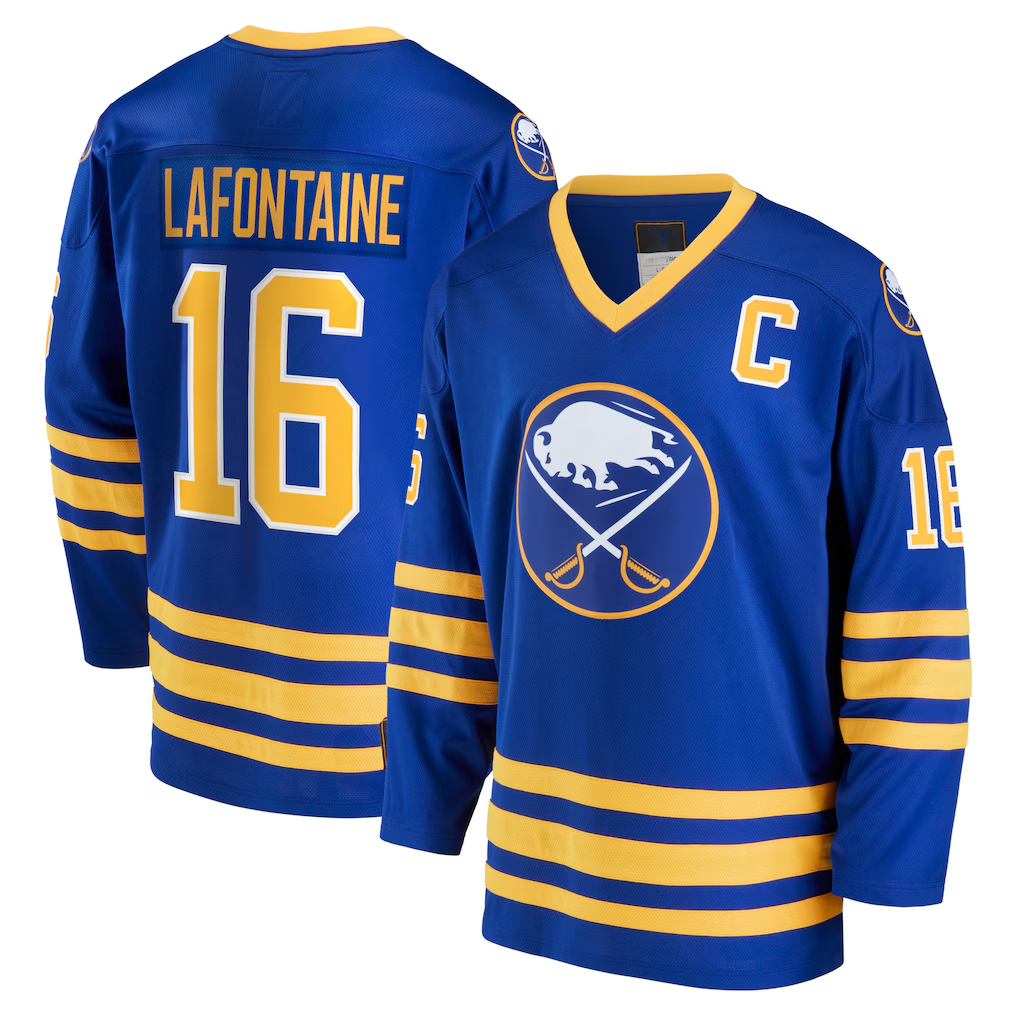 Yuxns B.Sabres #16 Pat LaFontaine Royal Breakaway Retired Player Stitched Jerseys