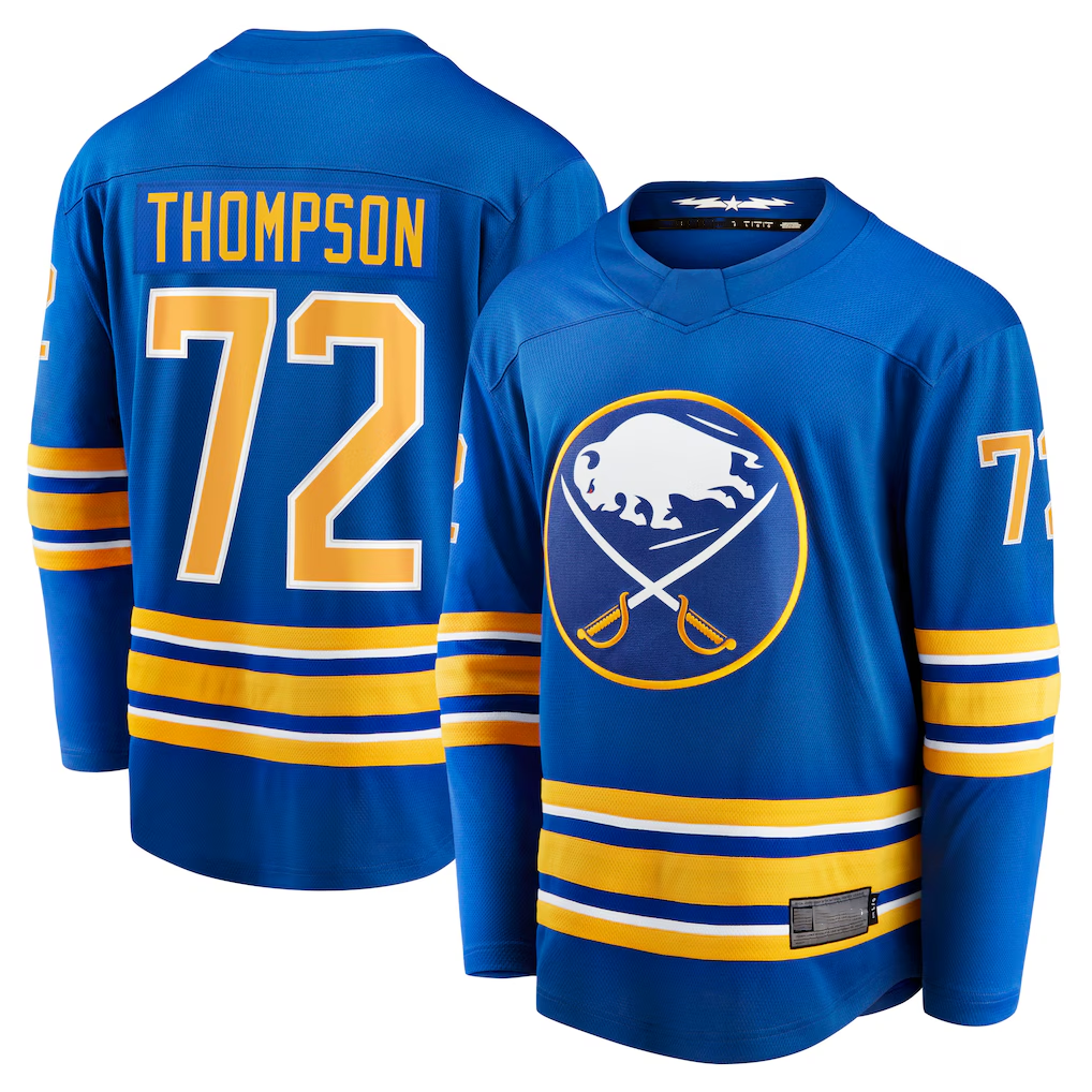 Yuxns B.Sabres #72 Tage Thompson Royal Home Breakaway Player Stitched Jerseys