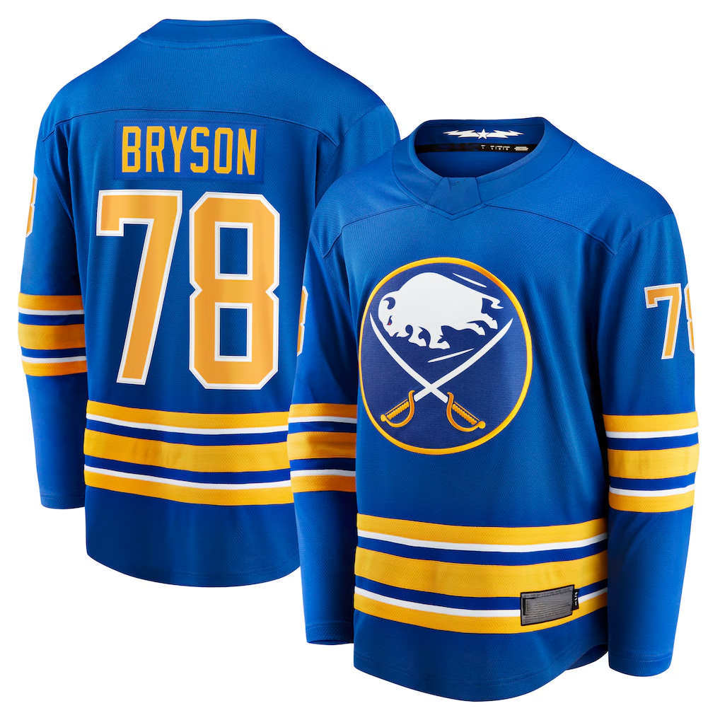 Yuxns B.Sabres #78 Jacob Bryson Royal Home Breakaway Player Stitched Jerseys