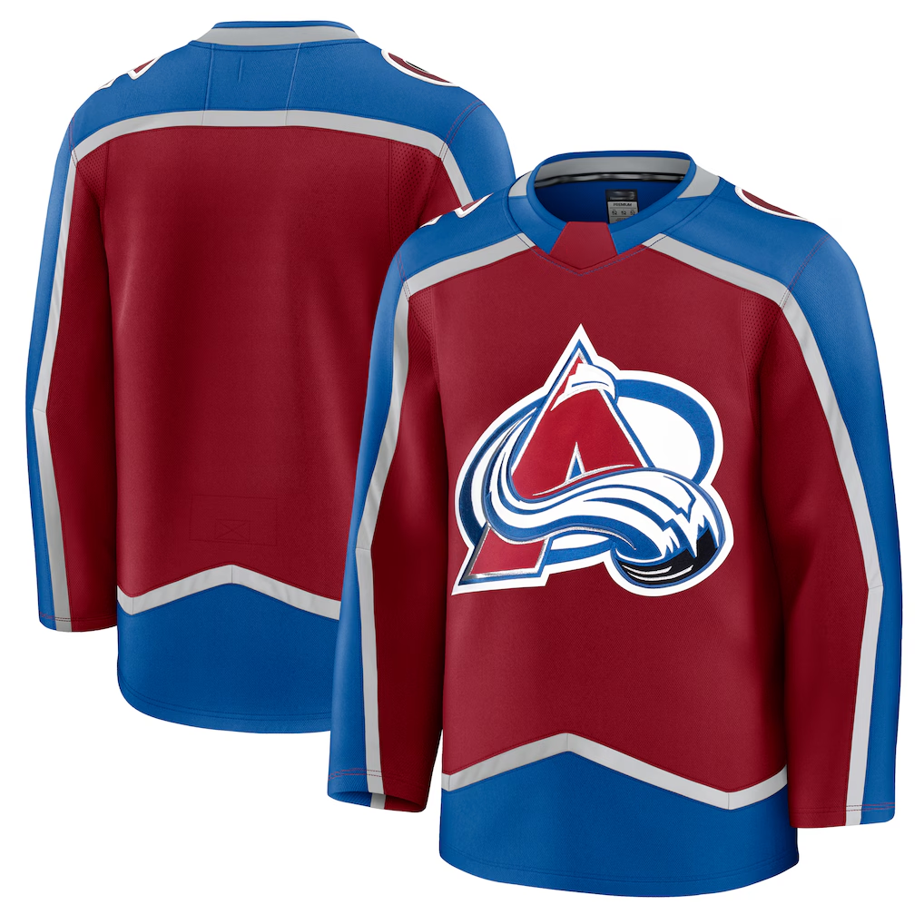 Yuxns C.Avalanche Burgundy Home Premium Jerseys