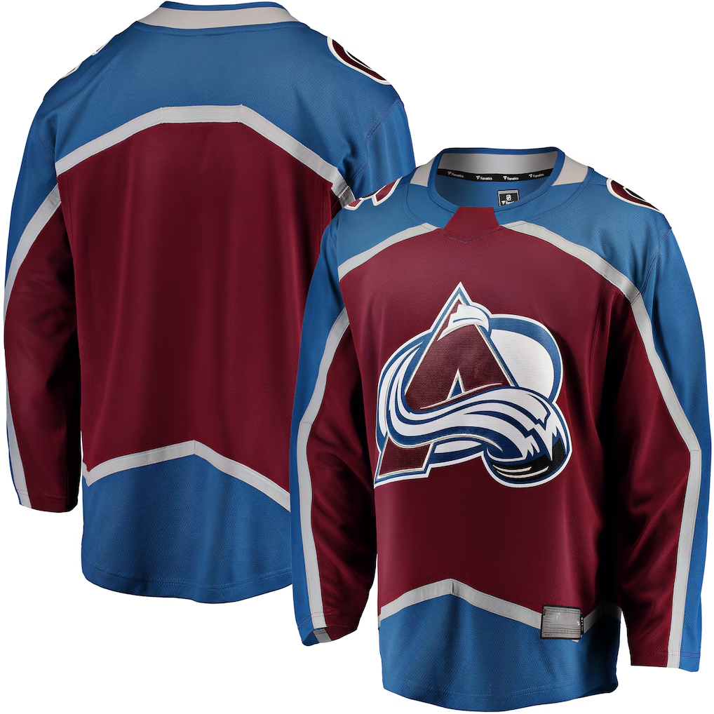 Yuxns C.Avalanche Maroon Breakaway Home Jerseys