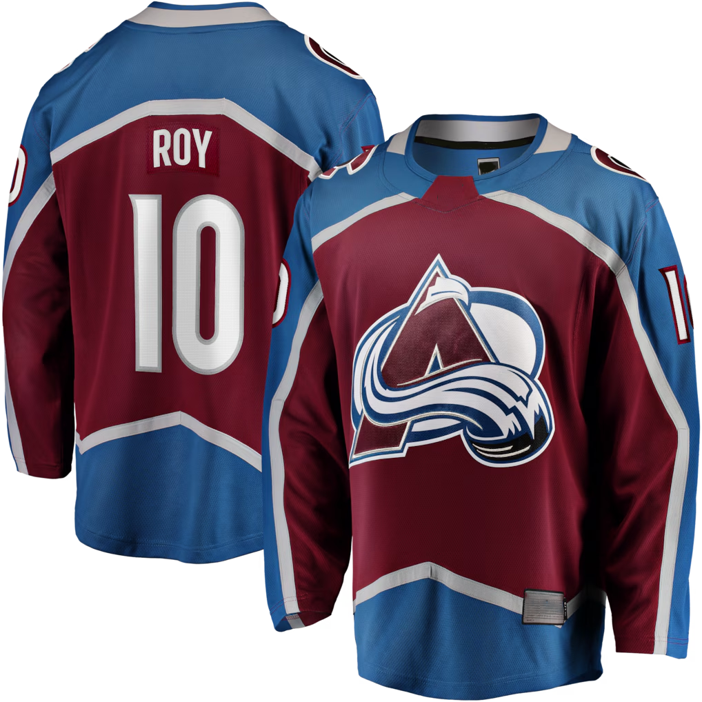 Yuxns C.Avalanche #10 Nicolas Roy Burgundy Home Breakaway Jerseys