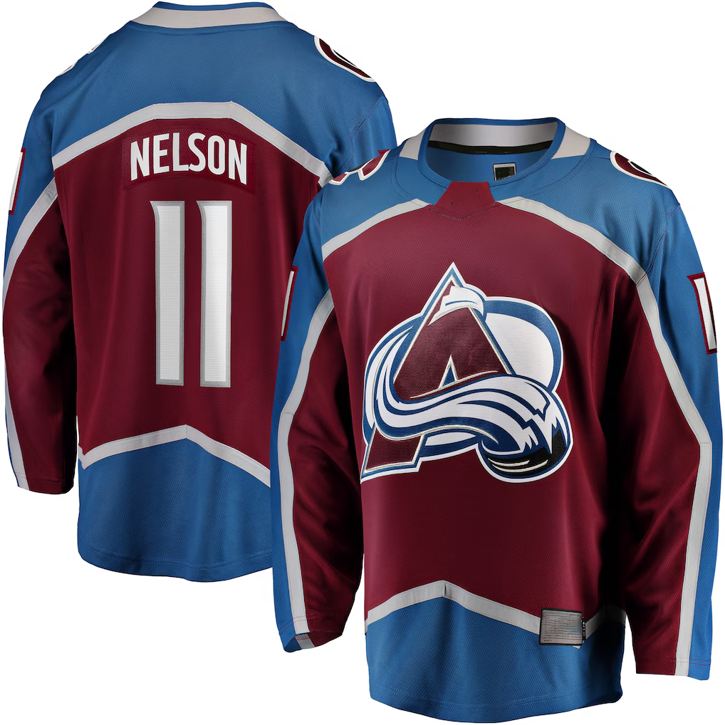 Yuxns C.Avalanche #11 Brock Nelson Burgundy Home Breakaway Jerseys