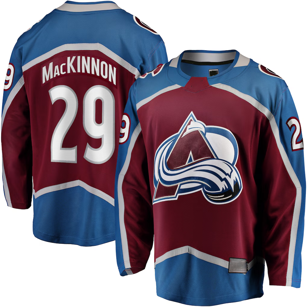 Yuxns C.Avalanche #29 Nathan MacKinnon Burgundy Home Breakaway Jerseys