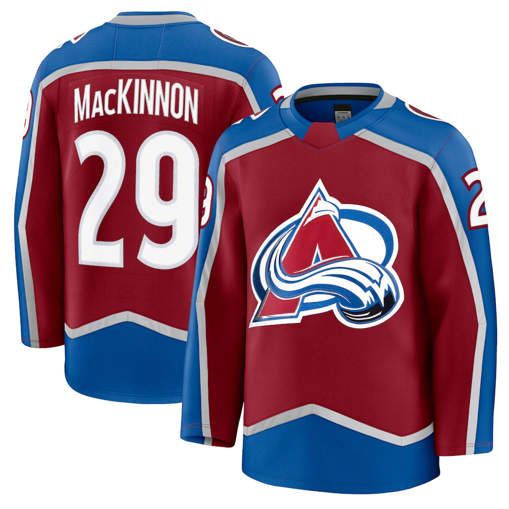 Yuxns C.Avalanche #29 Nathan MacKinnon Burgundy Home Premium Jerseys