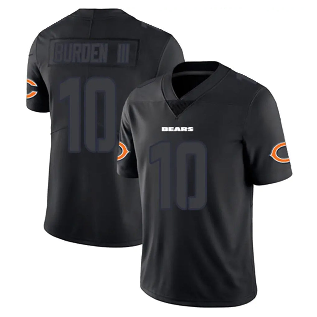 Yuxns C.Bears #10 Luther Burden III Player Black Impact Limited Game Stitched Jerseys