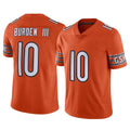 Yuxns C.Bears #10 Luther Burden III Player Orange Alternate Vapor Limited Home Game Stitched Jerseys