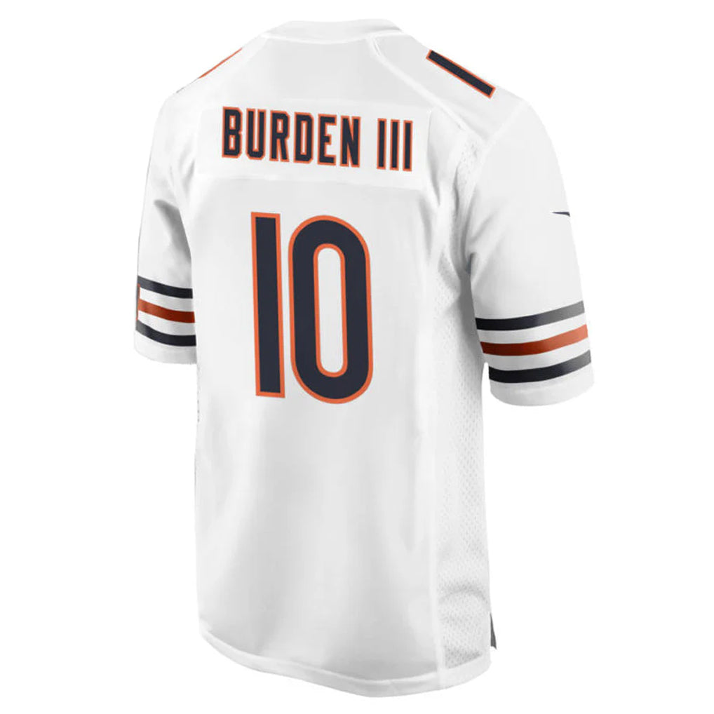 Yuxns C.Bears #10 Luther Burden III Player White Home Game Stitched Jerseys