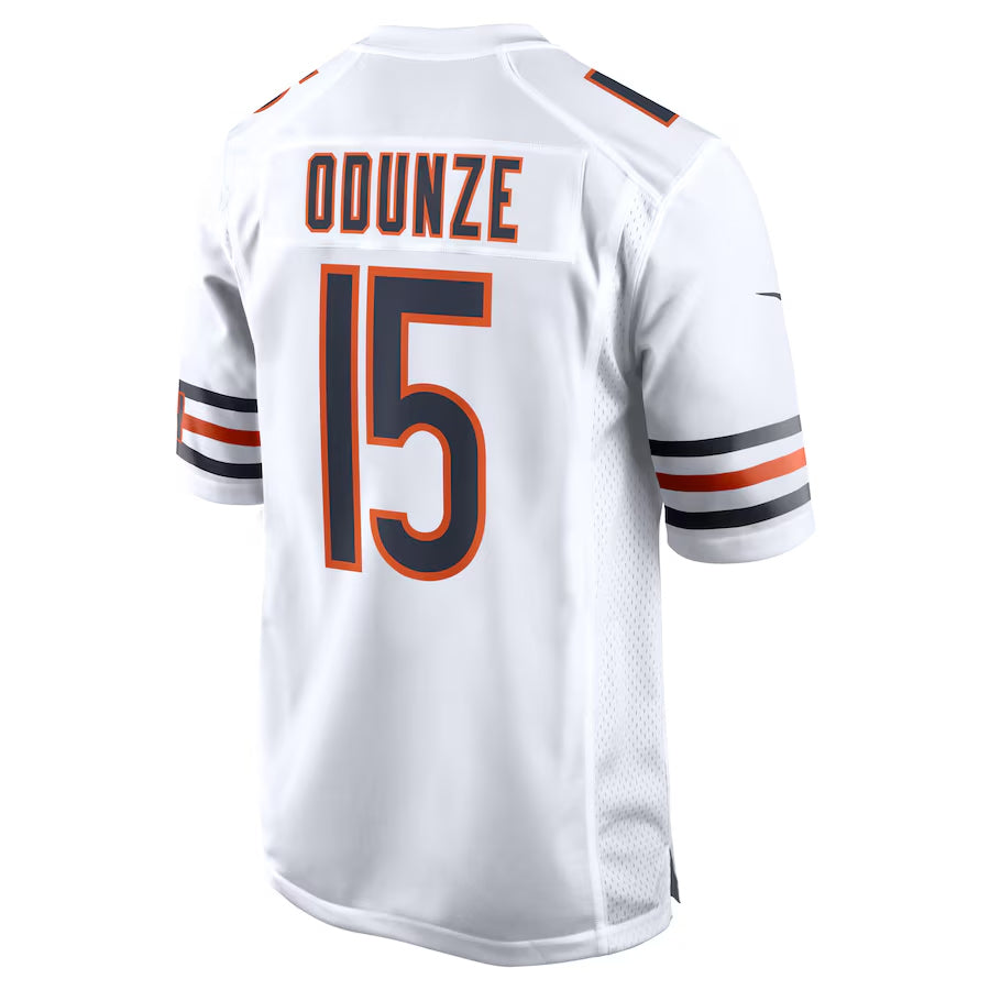 Yuxns C.Bears #15 Rome Odunze Player White Home Game Stitched Jerseys