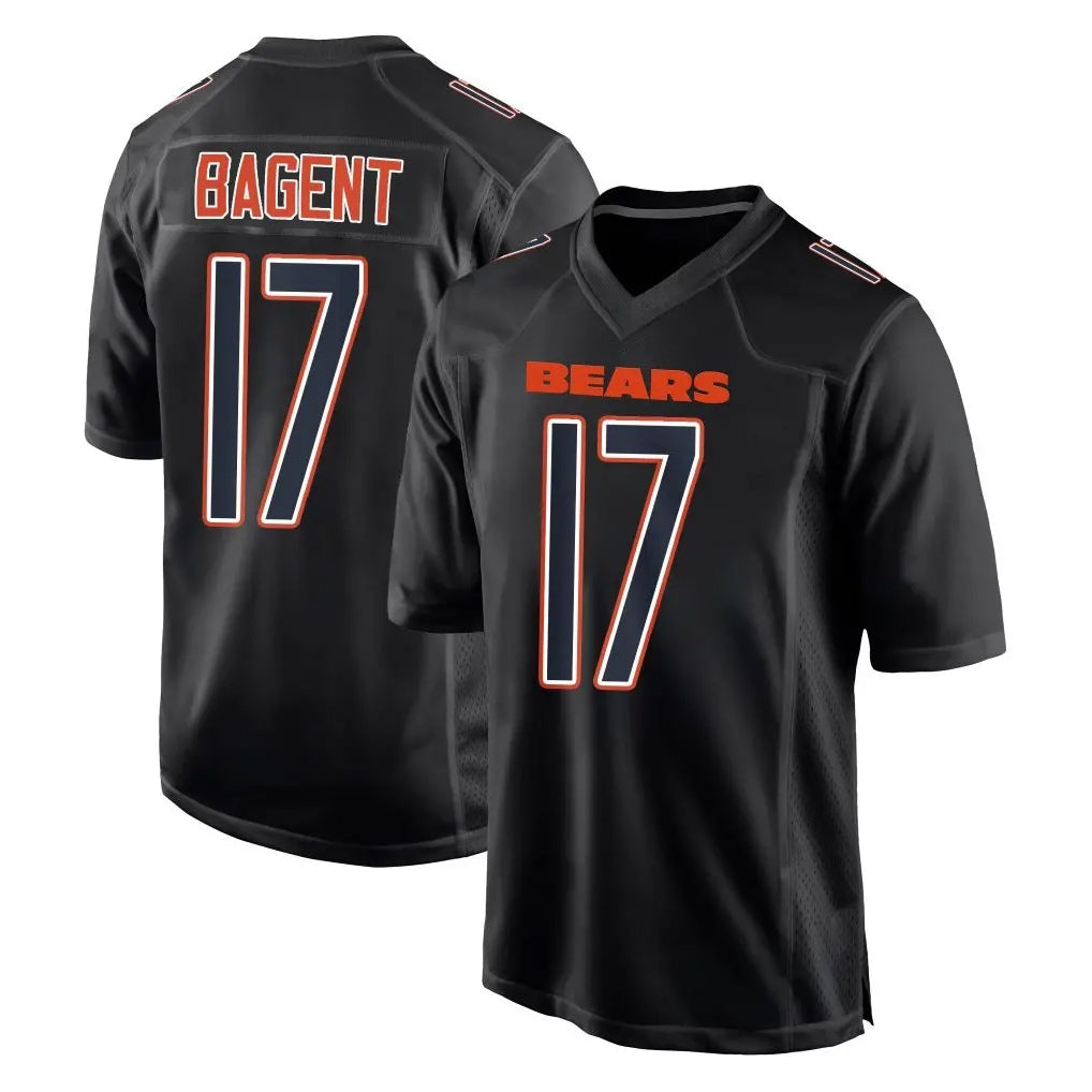 Yuxns C.Bears #17 Tyson Bagent Player Carbon Black Fashion Game Stitched Jerseys