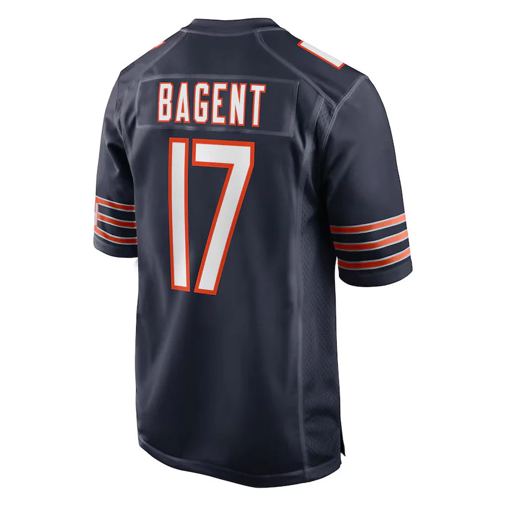 Yuxns C.Bears #17 Tyson Bagent Player Navy Home Game Stitched Jerseys