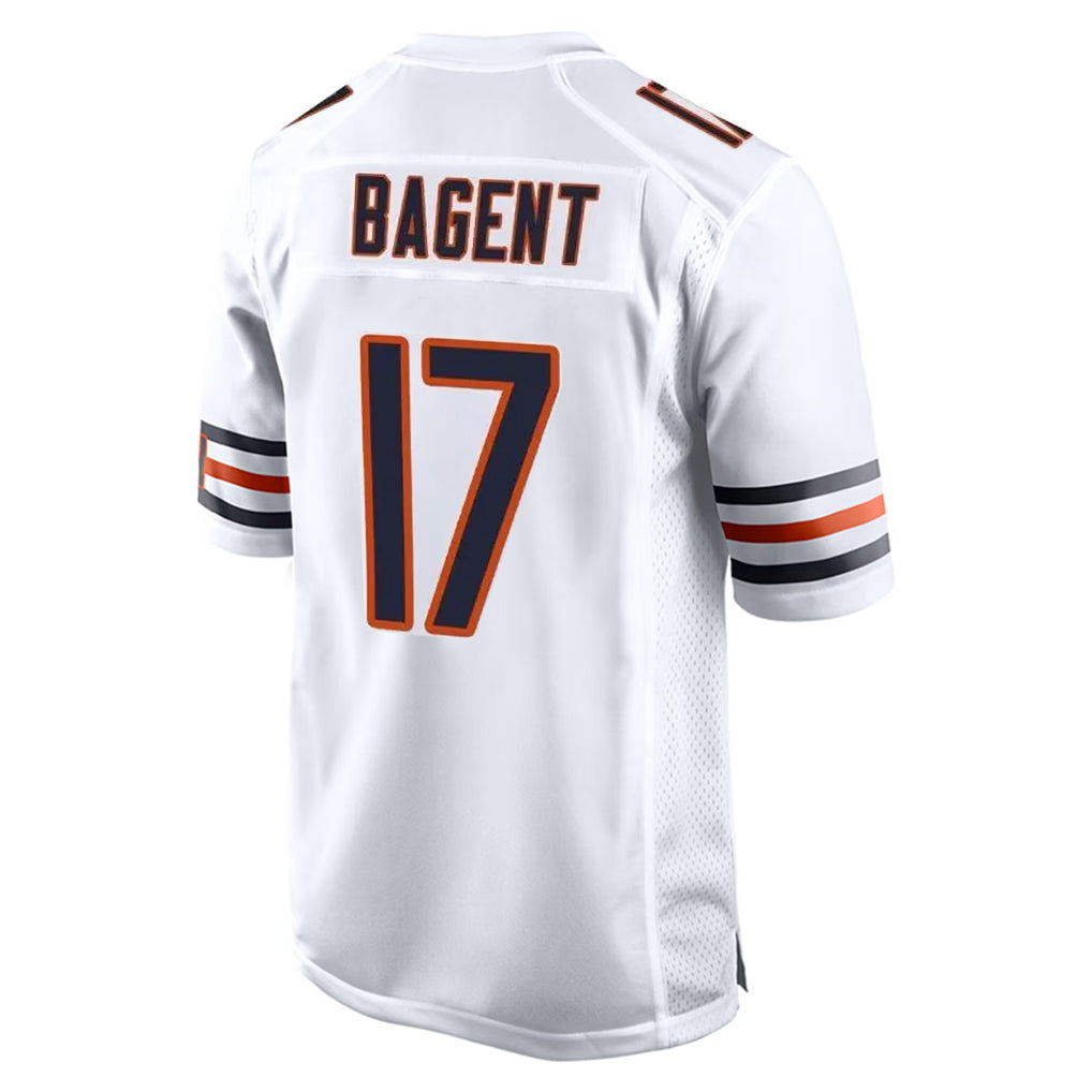 Yuxns C.Bears #17 Tyson Bagent Player White Home Game Stitched Jerseys