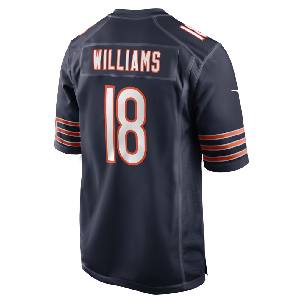 Yuxns C.Bears #18 Caleb Williams Navy Player Game Stitched Jerseys