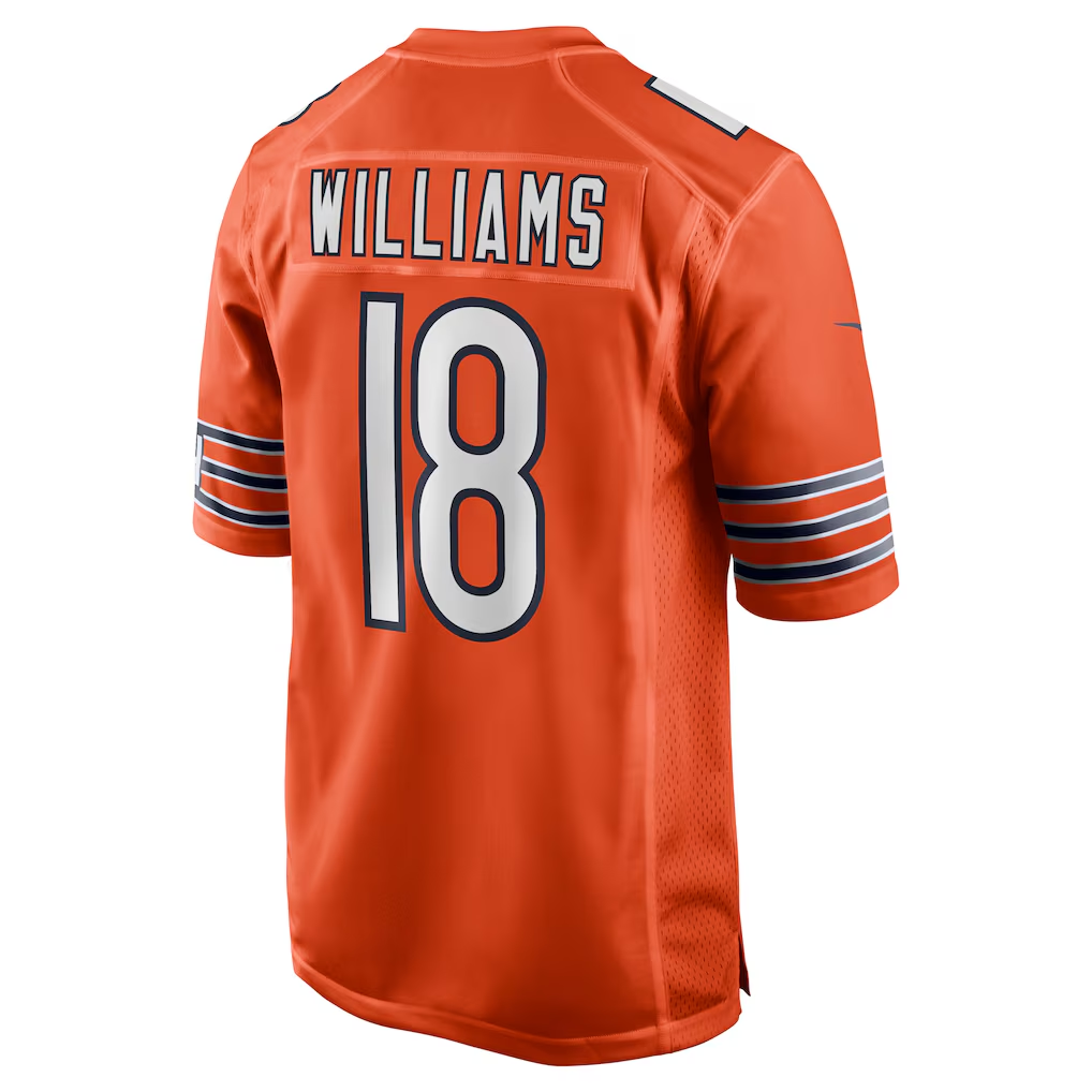 Yuxns C.Bears #18 Caleb Williams Orange Alternate Player Game Stitched Jerseys
