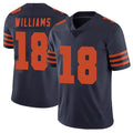Yuxns C.Bears #18 Caleb Williams Player Navy Blue Alternate Vapor Untouchable Limited Stitched Jerseys