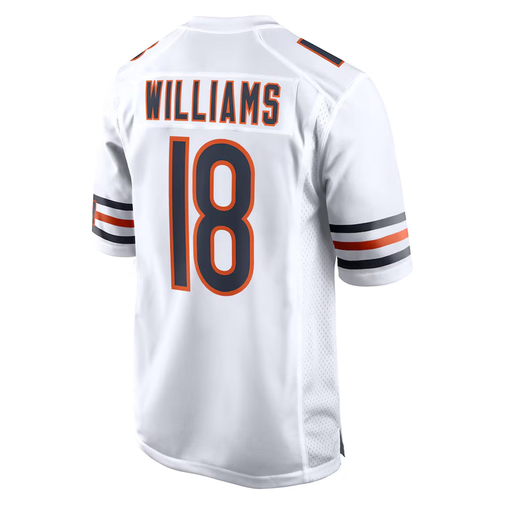 Yuxns C.Bears #18 Caleb Williams Player White Home Game Stitched Jerseys