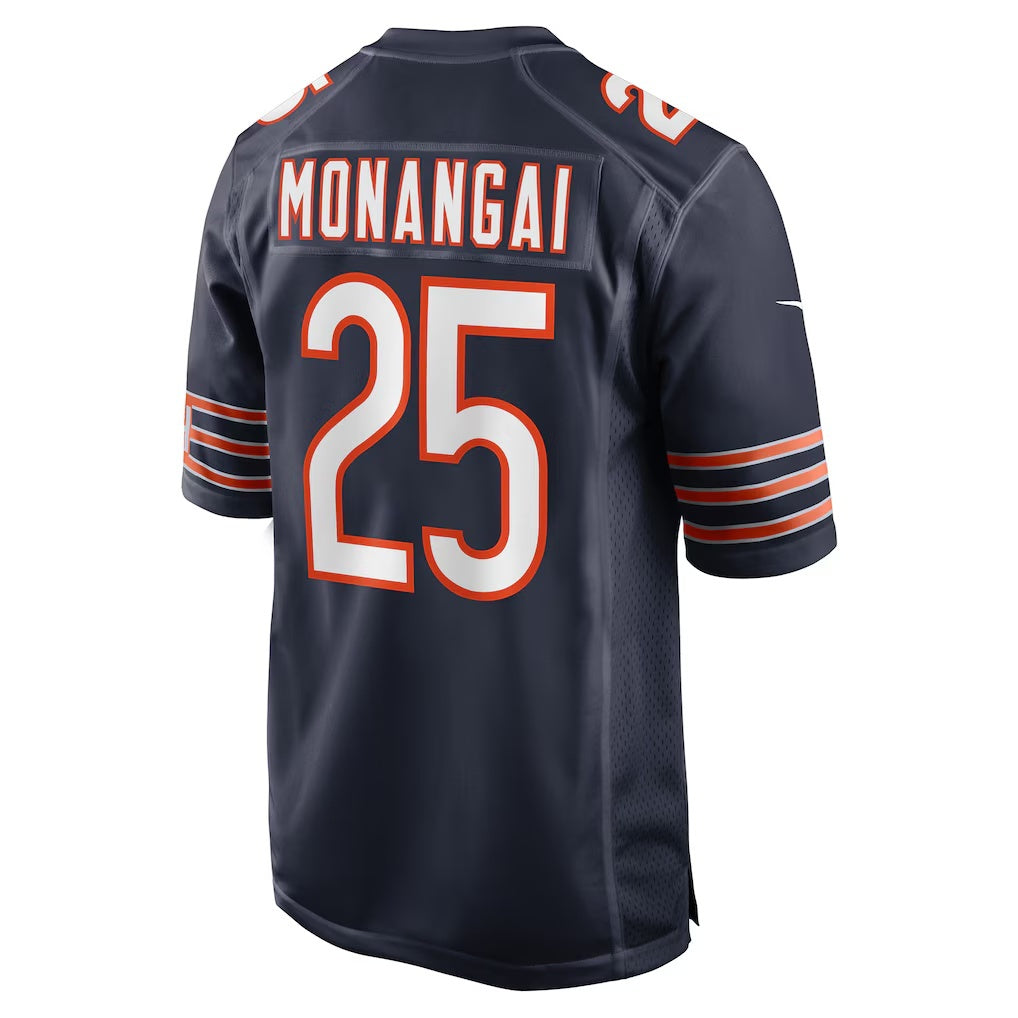 Yuxns C.Bears #25 Kyle Monangai Navy Team Game Stitched Jerseys