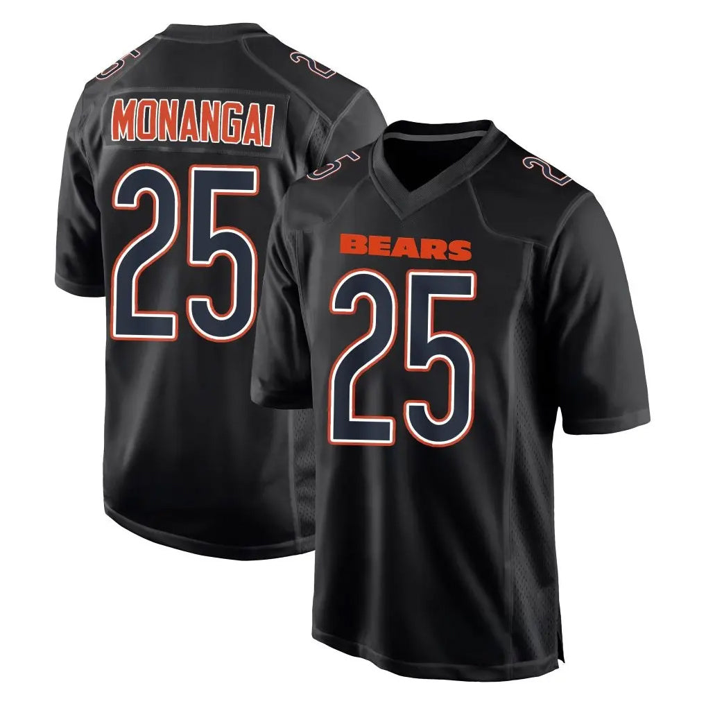 Yuxns C.Bears #25 Kyle Monangai Player Carbon Black Fashion Game Stitched Jerseys