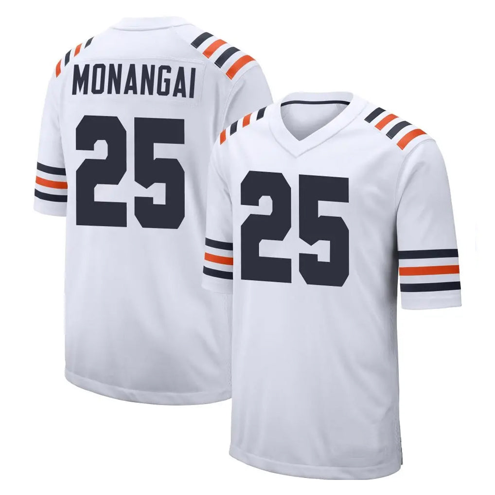 Yuxns C.Bears #25 Kyle Monangai Player White Classic Home Game Stitched Jerseys