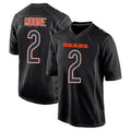 Yuxns C.Bears #2 D.J. Moore Player Black Carbon Fashion Stitched Jerseys