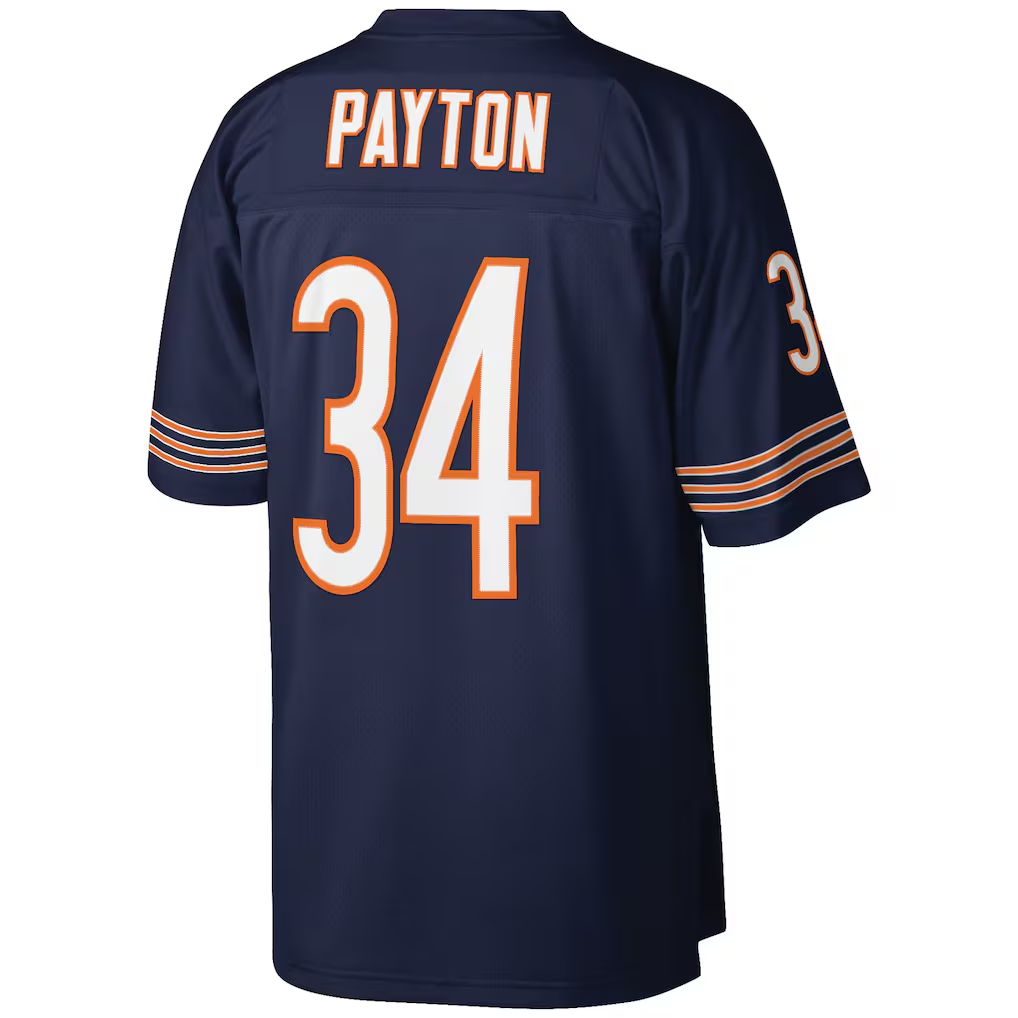 Yuxns C.Bears #34 Walter Payton Mitchell & Ness Navy Big & Tall 1985 Retired Player Replica Stitched Puhic Stitched Jerseys