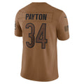 Yuxns C.Bears #34 Walter Payton Player Brown Salute To Service Limited Stitched Jerseys