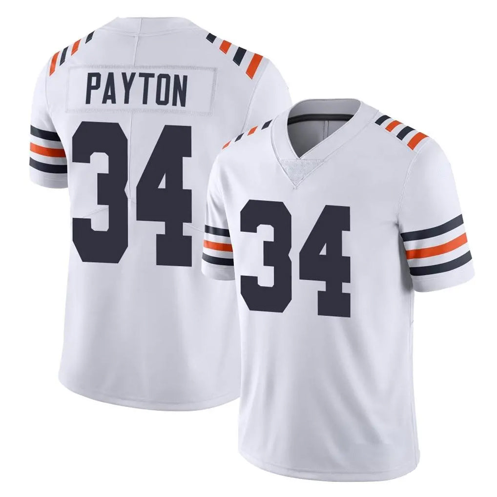 Yuxns C.Bears #34 Walter Payton Player White Classic Vapor Limited Home Game Stitched Jerseys