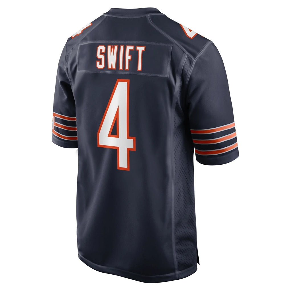Yuxns C.Bears #4 D'Andre Swift Player Navy Home Game Stitched Jerseys