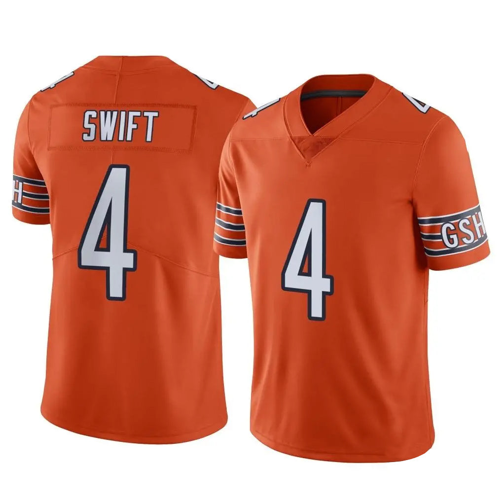 Yuxns C.Bears #4 D'Andre Swift Player Orange Alternate Vapor Limited Home Game Stitched Jerseys