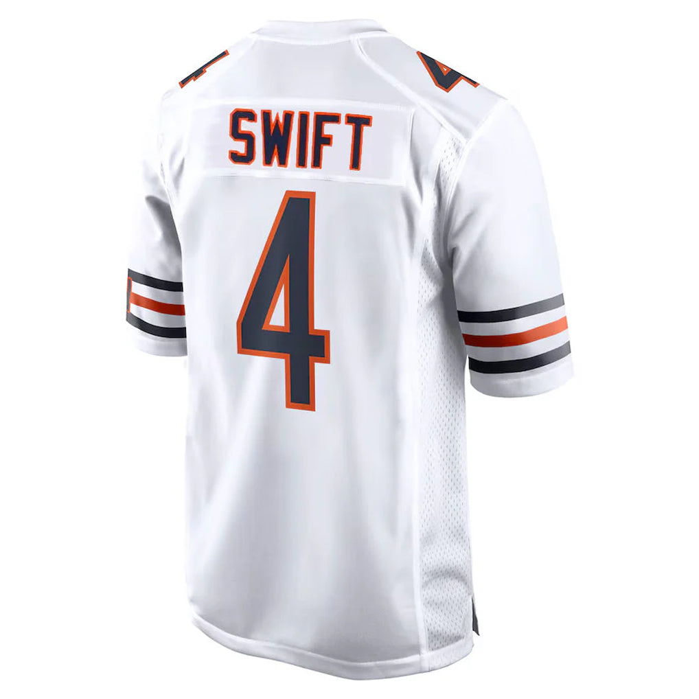 Yuxns C.Bears #4 D'Andre Swift Player White Home Game Stitched Jerseys