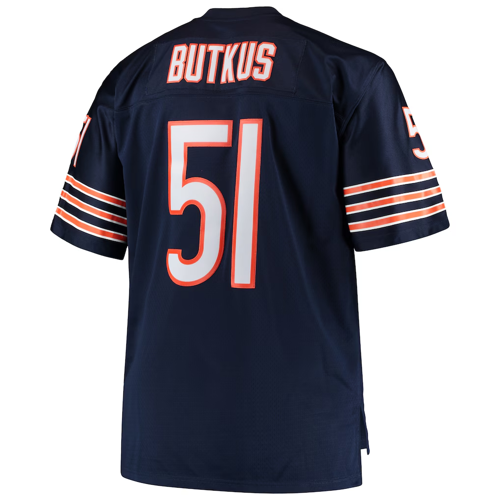 Yuxns C.Bears #51 Dick Butkus Mitchell & Ness Navy Big & Tall 1966 Retired Player Replica Stitched Jerseys