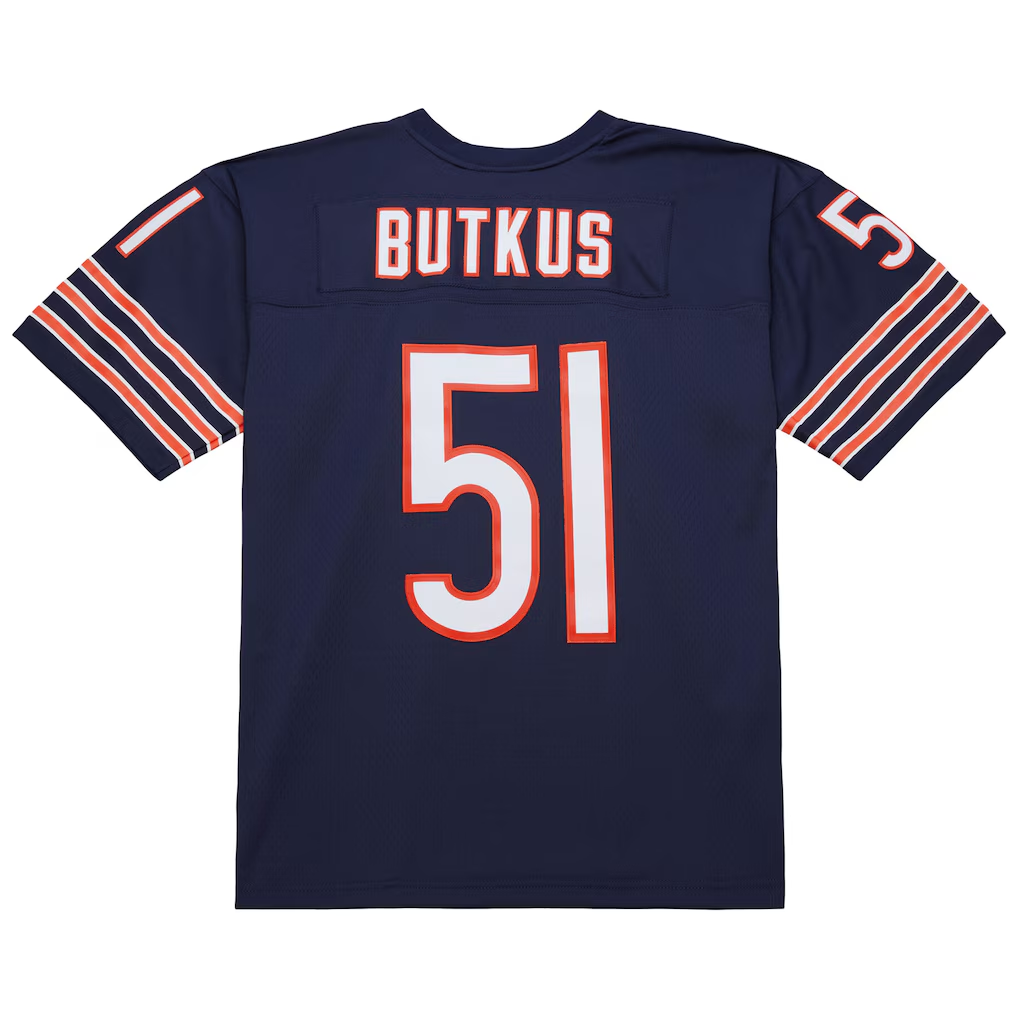 Yuxns C.Bears #51 Dick Butkus Mitchell & Ness Navy Legacy Replica Puhic Stitched Jerseys