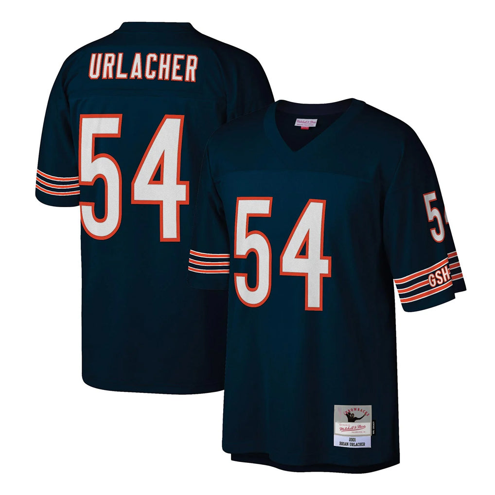 Yuxns C.Bears #54 Brian Urlacher Player Navy Mitchell & Ness Legacy Replica Stitched Jerseys