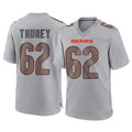 Yuxns C.Bears #62 Joe Thuney Player Gray Atmosphere Fashion Game Stitched Jerseys