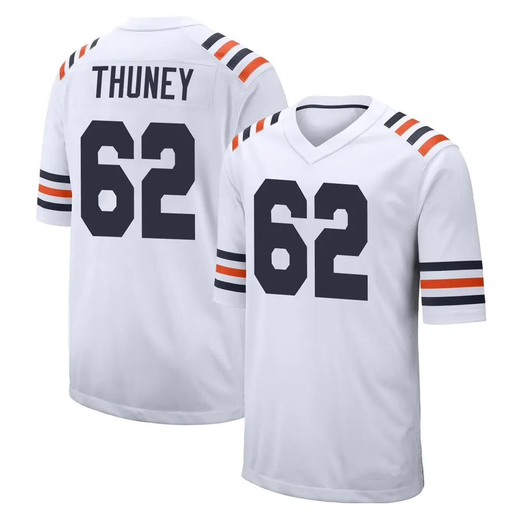Yuxns C.Bears #62 Joe Thuney Player White Classic Home Game Stitched Jerseys