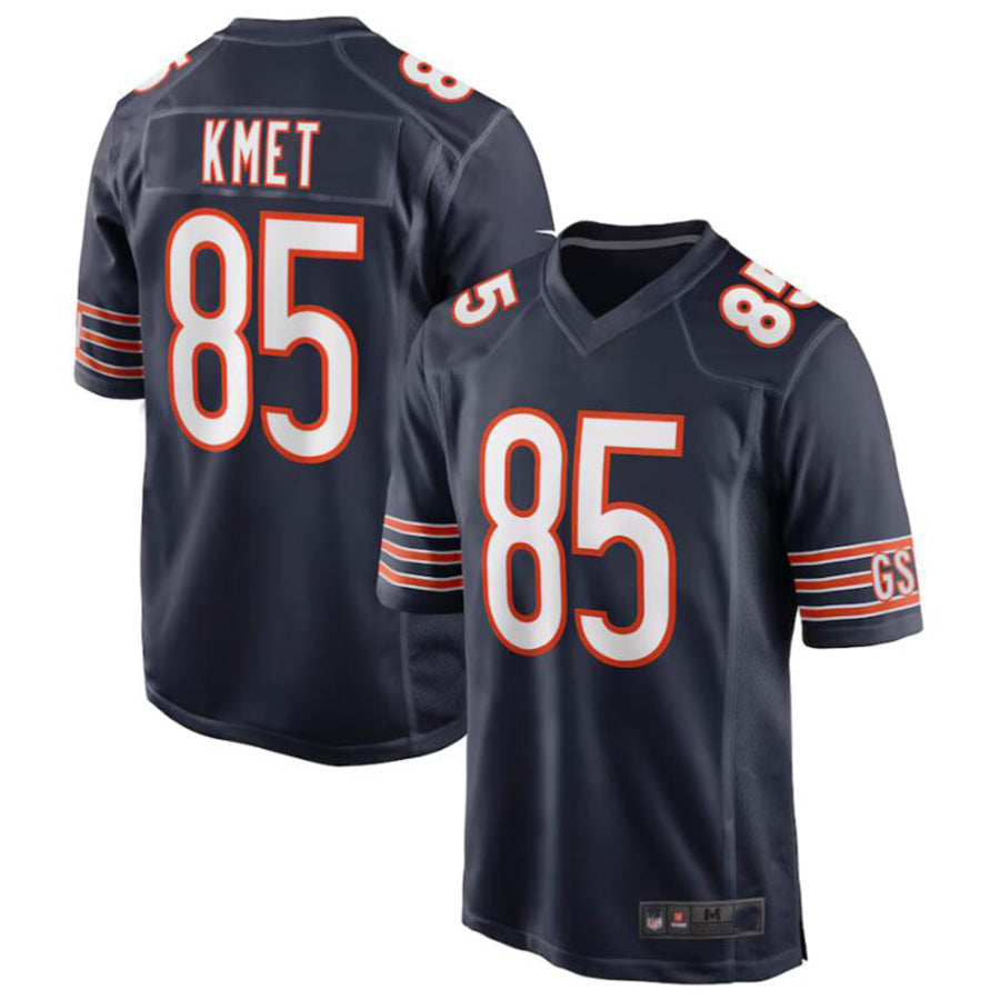 Yuxns C.Bears #85 Cole Kmet Navy Player Game Jersey American Stitched Jerseys