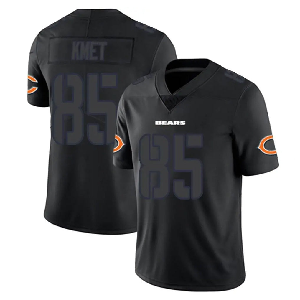 Yuxns C.Bears #85 Cole Kmet Player Black Impact Limited Game Stitched Jerseys