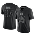 Yuxns C.Bears #85 Cole Kmet Player Black REFLECTIVE Limited Game Stitched Jerseys