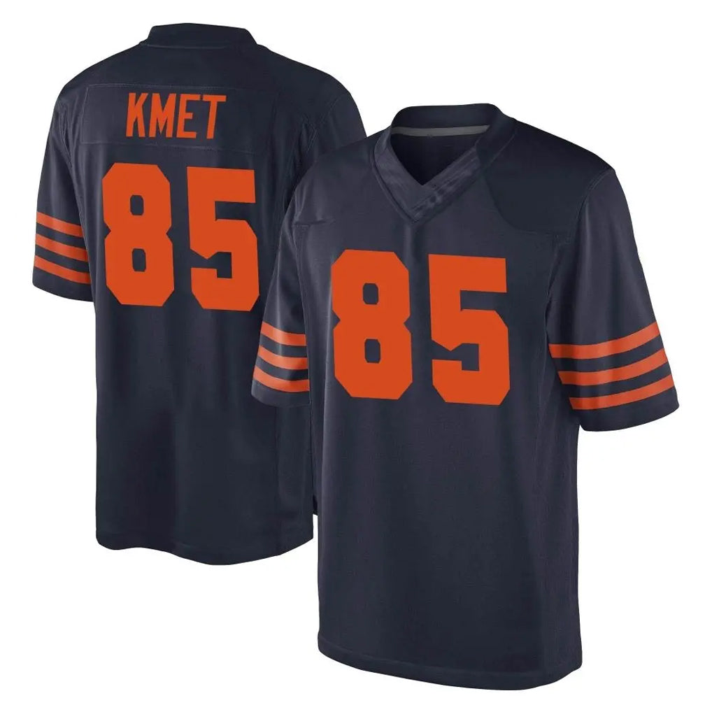 Yuxns C.Bears #85 Cole Kmet Player Navy Blue Alternate Game Stitched Jerseys
