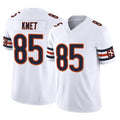 Yuxns C.Bears #85 Cole Kmet Player White Vapor F.U.S.E. Limited Home Game Stitched Jerseys